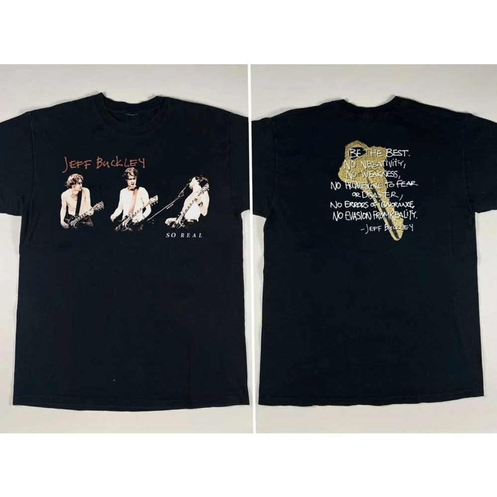 Both Sided Reprinted 1994 Jeff Buckley So Real 2 Sided Tshirt